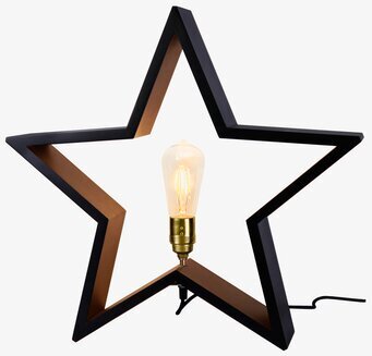 Bild av stilfull stjärnformad ljuslykta i svart design