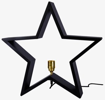 Bild av modern stjärnformad ljuslykta i svart design