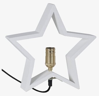 Foto av stilren vit stjärnljuslykta i modern design