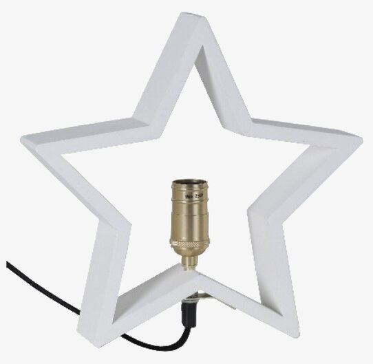 Foto av stilren vit stjärnljuslykta i modern design