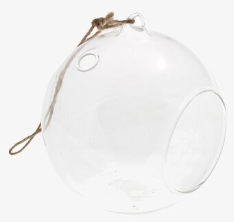 Foto av hängande glaslykta med minimalistisk design