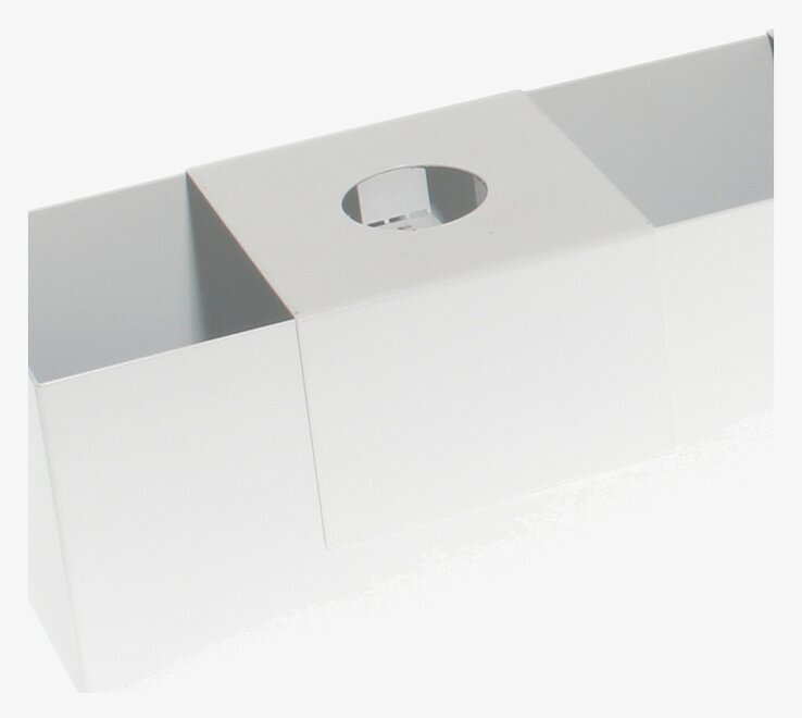 Bild av stilren vit ljushållare med minimalistisk design