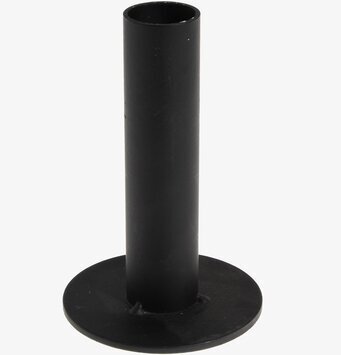 Foto av stilren svart ljusstake med tidlös design