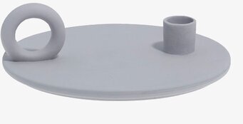 Bild av ljusstake med minimalistisk design i ljusgrått