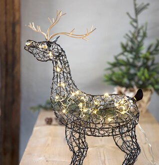 Bild av dekorativ renljuslykta i metall med LED-ljus