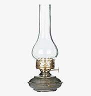 Bild av elegant lampa med glaskupa och onyxbas