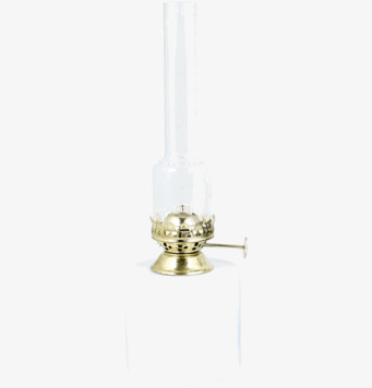 Fotogenlampa Rak Vit Liten från Strömshaga i klassisk design