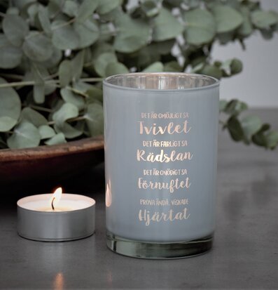 Ljuslykta - Tvivlet från Majas Cottage med inspirerande citat