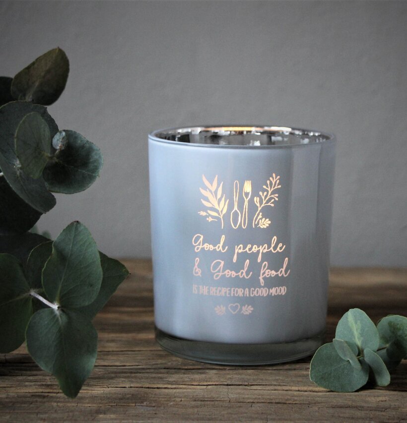 Ljuslykta - Good People & Food Vit från Majas Cottage