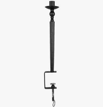 Bild av elegant svart ljusstake med justerbar klämma