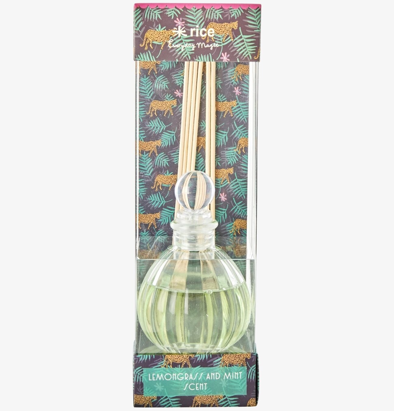 Bild av elegant doftförpackning med naturligt tema