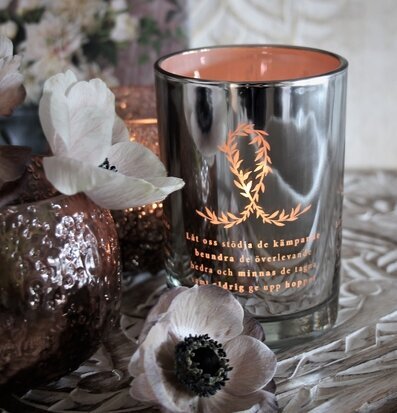 Ljuslykta Hoppet - Rosa Bandet Silver från Majas Cottage