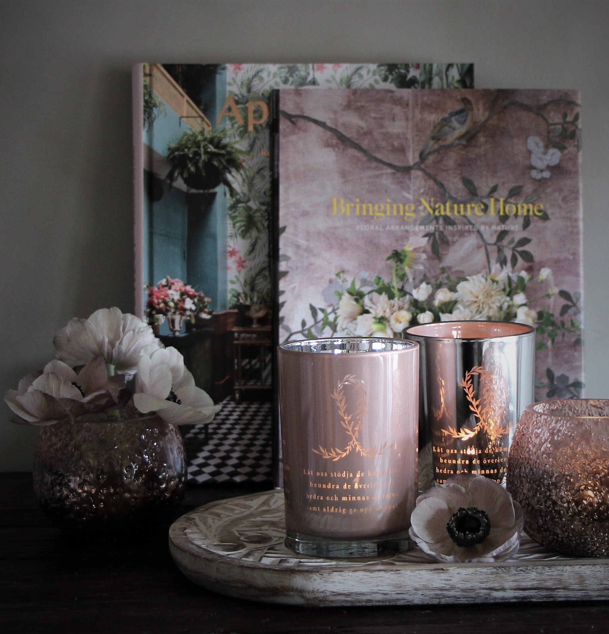 Ljuslykta Hoppet - Rosa Bandet Silver från Majas Cottage