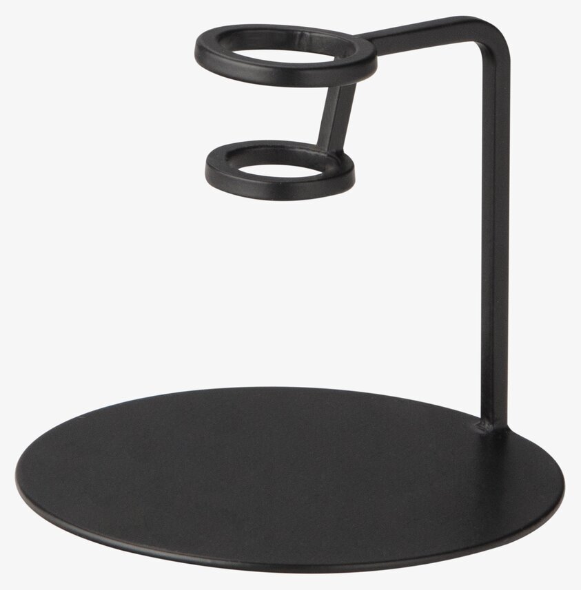 Ljusstake Svart från Ernst i svart metall med två ljushållare