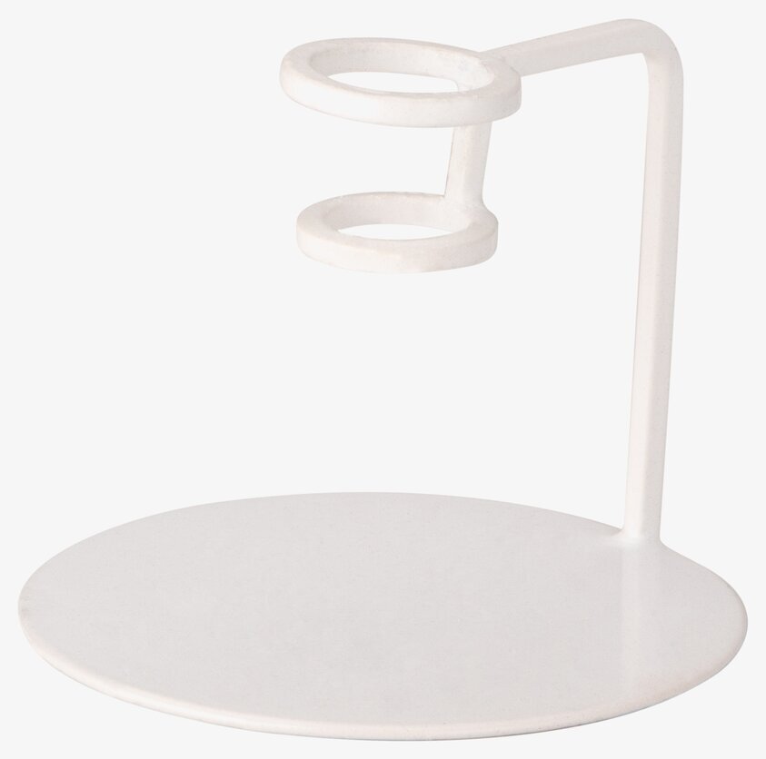 Ljusstake Vit från Ernst, minimalistisk design i vit metall