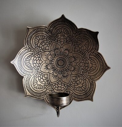 Väggljushållare Mandala Antik Ø 22 cm från Majas Cottage