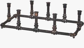 Bild av ljusstake med industriell och vintage stil