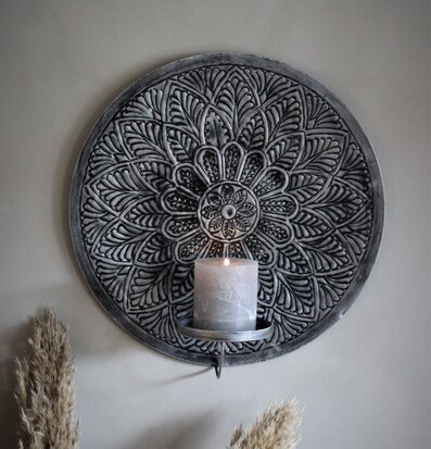 Väggljusstake Mandala Smoke Ø 35 cm Majas Cottage Ljusstakar Adventsstakar Ljushållare Ljushyllor