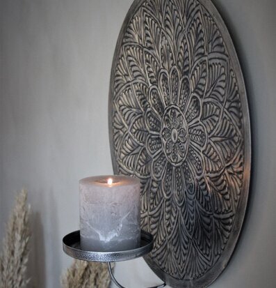 Väggljusstake Mandala Smoke Ø 35 cm Majas Cottage Ljusstakar Adventsstakar Ljushållare Ljushyllor