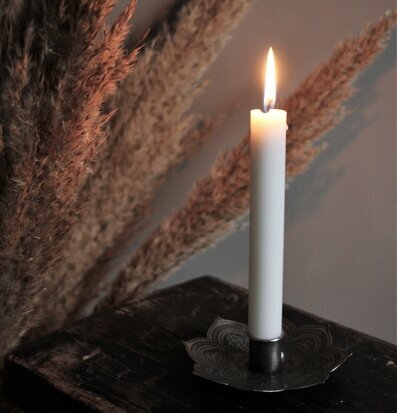 Bordsstake Mandala Antik Silver Ø 12 cm Majas Cottage Ljusstakar Adventsstakar Ljushållare Ljushyllor