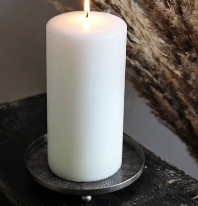 Metallfat Mandala Antik Silver Ø 15 cm Majas Cottage Fat för ljus, lyktor, växter och krukor