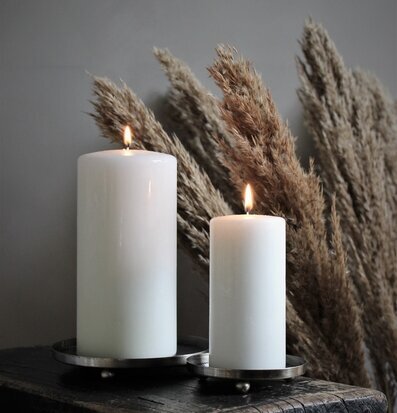 Metallfat Mandala Antik Silver Ø 15 cm 10 Majas Cottage Fat för ljus, lyktor, växter och