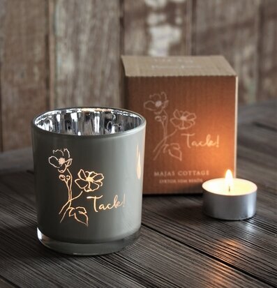 Tack Inkl Gåvobox - Majas Cottage ljushållare och värmeljus