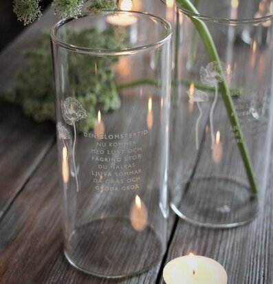 Ljuslykta - Den Blomstertid Nu kommer från Majas Cottage