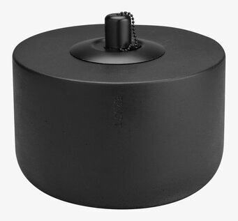 Bild av stilren och minimalistisk oljelykta i svart