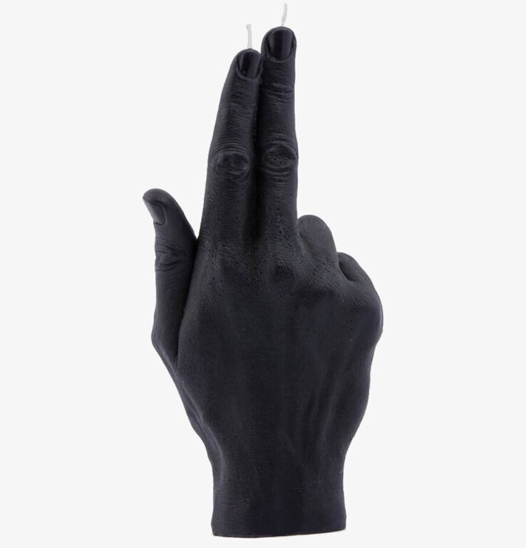 Candlehand Candle Hand - Gun Finger i svart stearinljus