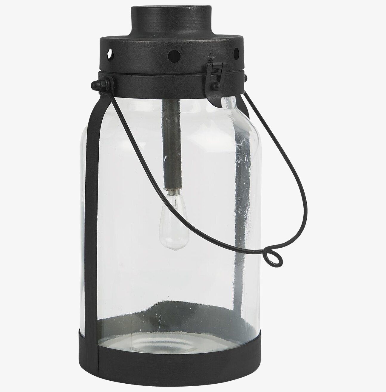 Lanterna LED Metall Svart från IB Laursen med handtag