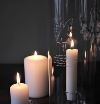 Ljuslykta - Längs Livets Väg från Majas Cottage på bord