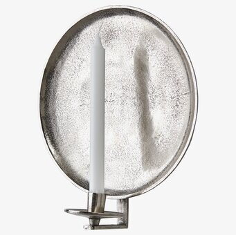 Bild av stilren väggljushållare i nickelutförande