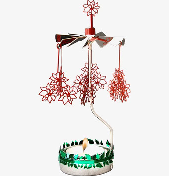 Bild av en snurrande ljuslykta med stjärnor och löv