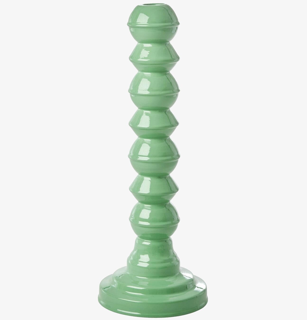 Ljusstake Emalj Emerald Green från Rice, smaragdgrön finish