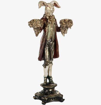 Bild av dekorativ ljusstake i form av en kanin