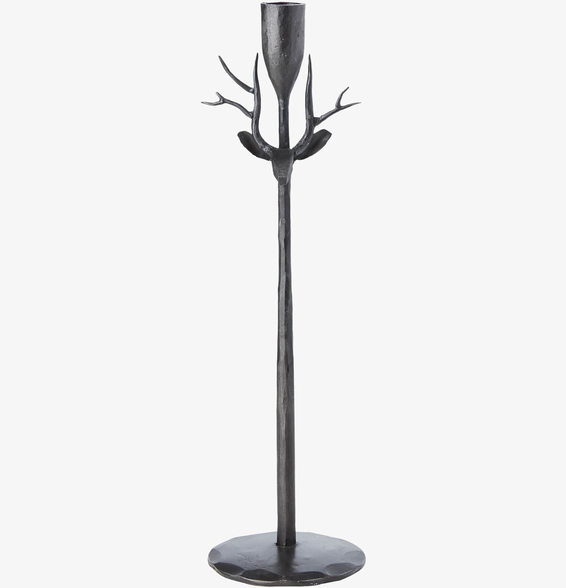 Ljusstake Svart Thor från Affari i svart järn med grenar