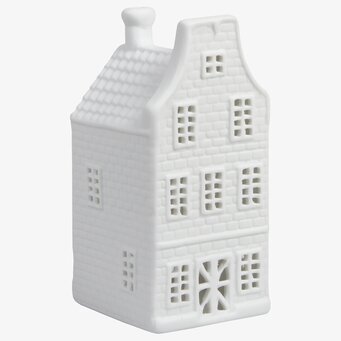 Ljuslykta Canal House #1 från K Amsterdam i vit keramik