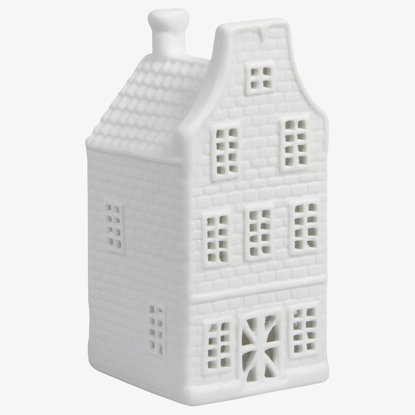 Ljuslykta Canal House #1 från K Amsterdam i vit keramik