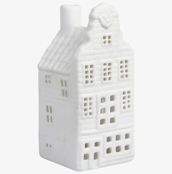 Ljuslykta Canal House #4 från K Amsterdam i vitt porslin