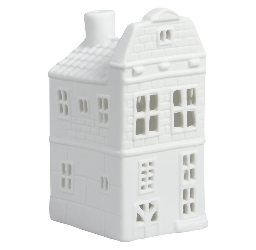 Ljuslykta Canal House #5 från K Amsterdam i vitt porslin