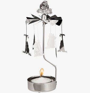 Bild av dekorativ ljuslykta med Mumin-karaktärer