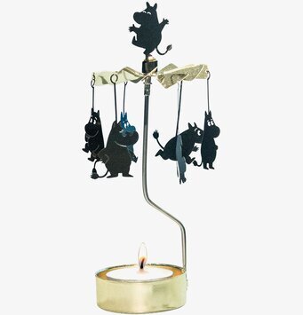 Foto av elegant Mumin-änglaspel i svart och guld