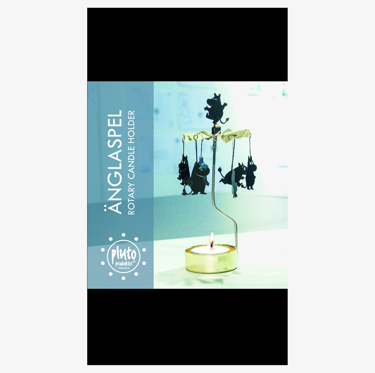 Änglaspel Mumin Svart från Pluto Produkter med muminfigurer