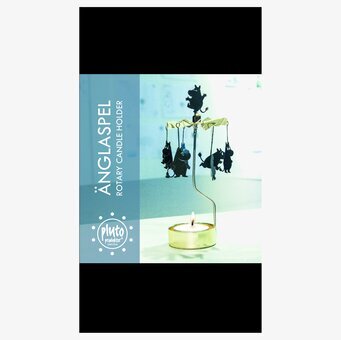 Bild av stilren ljuslykta med roterande änglaspel