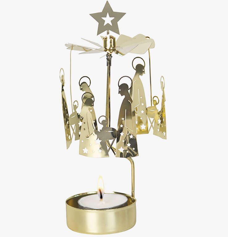 Bild av detaljrik ljuslykta med rogivande ljusspel