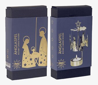 Bild av elegant roterande ljushållare med änglaspel