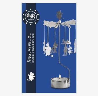 Bild av förtjusande ljuslykta med Muminfigurer