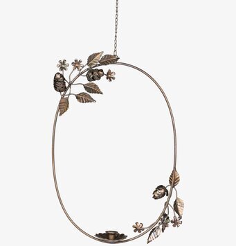 Bild av elegant hängande krans i antik mässing