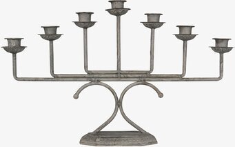 Foto av en elegant 7-armad ljusstake i grått